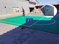 Dalles modulaires emboîtables pour cour et allée - Faciles à installer et durables, surface sportive résistante aux intempéries