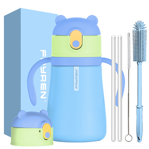 Vente en gros Bouteille d'eau personnalisée pour enfants Cadeaux de rentrée des classes Tasse pour enfants personnalisée avec <span class=keywords><strong>cintre</strong></span> - Product Image 2