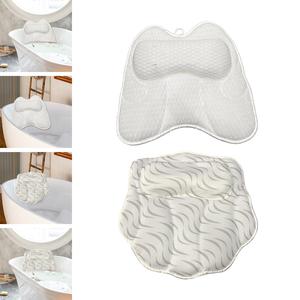 Almohada de baño de PU impermeable, reposacabezas blanco, cuerpo completo, soporte para cabeza y cuello para bañera de hidromasaje, uso en Spa - Product Image 2