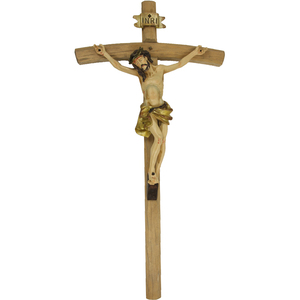 Sculpture de crucifix en or peint à la main, hauteur 25 cm, 9006935000757 - Product Image 1