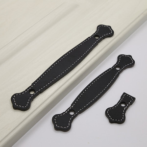 Juego <span class=keywords><strong>de</strong></span> tiradores <span class=keywords><strong>de</strong></span> cuero simétricos para armario, tiradores <span class=keywords><strong>de</strong></span> cuero marrón para muebles <span class=keywords><strong>de</strong></span> cocina, herrajes <span class=keywords><strong>de</strong></span> entrada - Product Image 4