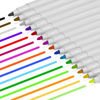 Marqueur textile arc-en-ciel KHY non toxique pour enfants, assortiment de 24 couleurs, pour lignes fines à motifs primaires