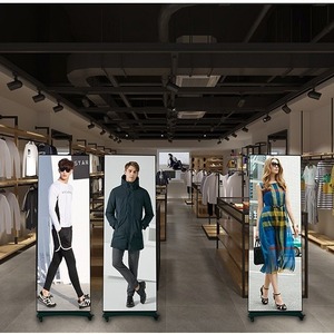 HD Indoor Full-Color Foldable LED Poster Screen <b>Display</b> for Retail Store Elevator Wayfinding Education-Movable Commercial - Product Image 3