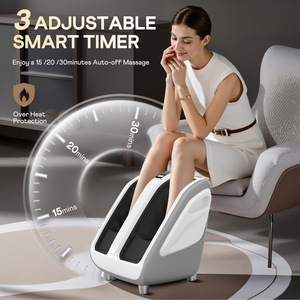 Foot Massager Leg And Foot Full Coverage Vibration Massage <b>Plug</b> <b>In</b> Grayish White Button Control - Product Image 2