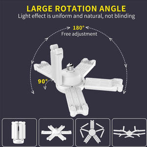 Indoor Versatile <b>Snowflake</b> GB E27 Free Folding Leaf Bedroom Styling LED RGB Anti-Glare <b>Light</b> - Product Image 4
