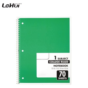 Cuadernos Espirales Lehui Stationery School de 10 1/2 <span class=keywords><strong>X</strong></span> 7 1/2 Pulgadas, 1 Materia, 70 Hojas, Rayados, con Colores Surtidos - Product Image 4