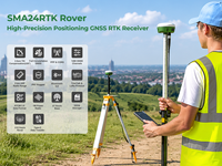 SMA24 RTK GNSS RTK Base & Rover 1408 Kanal 5km Transmisi UHF IMU Tilt Aplikasi Android IP67 FCC untuk Survei Pemetaan Lahan