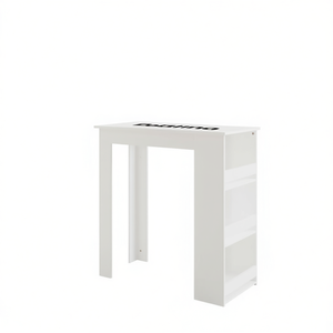 Mesa de Bar de Madera Sintética Blanca de 40.2 x 19.7 x 40.7 Pulgadas, Diseño Moderno y Minimalista para Uso en Bares Domésticos - Product Image 1