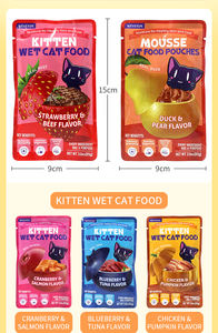 Suministro de fábrica, comida húmeda cremosa para gatos, comida para gatos con alto contenido de proteínas, aperitivos, sin colores artificiales para gatitos y adultos de digestión sensible - Product Image 6