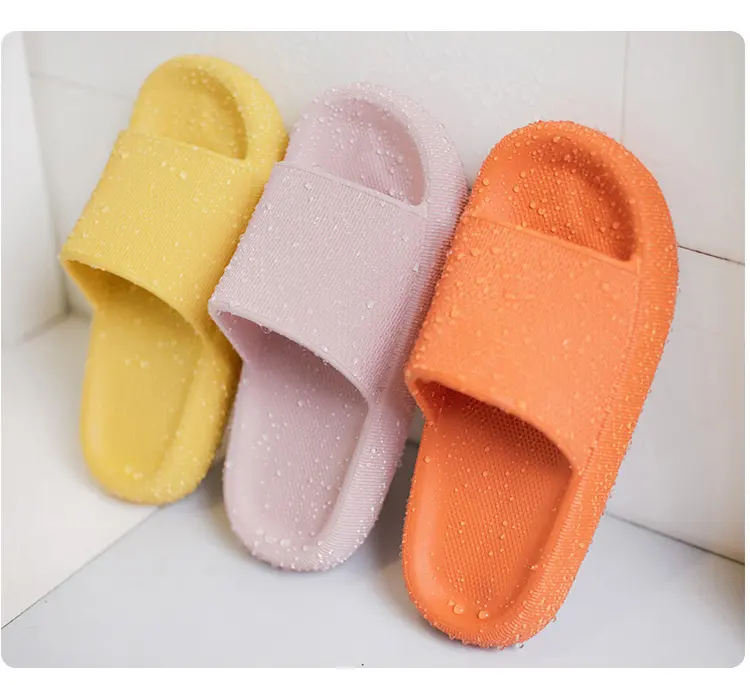 Wholesale Slippers Women Thick Platform Summer Indoor Beach House Flip Flop Sliders Custom Logo Soft Platfoam EVA Man Slippers