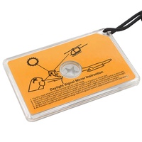 Miroir de signalisation multifonctionnel de survie en plein air de 2 x 3 pouces avec sifflet de signalisation pour kit de camping