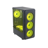 Coque d'ordinateur de jeu Pcooling avec ventilateurs Rgb en verre trempé châssis tour complet Usb 3.0 pour Atx Micro Atx et Mini Itx Builds
