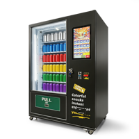 Máquina Expendedora Compatible con Tarjetas IC, Sistema de un Solo Tóquen, Dispensador de Bebidas y Aperitivos con Soporte para Tarjetas de Campus y Oficina