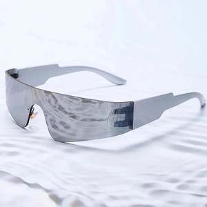 Gafas de Sol Deportivas Punk con Marco Pequeño y Logotipo Personalizado, Gafas de Sol Steampunk Coloridas sin Montura para Mujer - Product Image 4