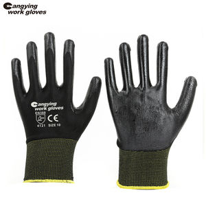 CHUANGYING Gants en coton à usage nitrile Gants de construction en latex de polyester à paume caoutchoutée - Product Image 3