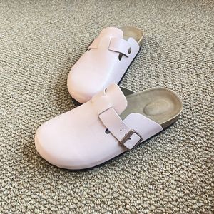 Mules pour femmes en cuir véritable à boucle sur l'embout, style plateforme, grande taille, pour le commerce transfrontalier, collection Printemps 2026 - Product Image 4