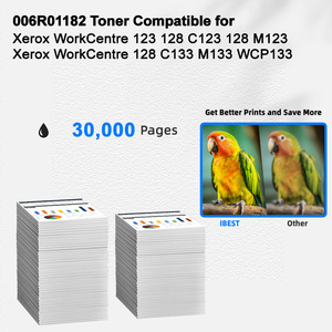 Ibest tương thích <span class=keywords><strong>Xerox</strong></span> WorkCentre 123 128 <span class=keywords><strong>C123</strong></span> 128 M123 128 C133 M133 wcp133 hộp mực tương thích cho <span class=keywords><strong>Xerox</strong></span> 006r01182 - Product Image 2