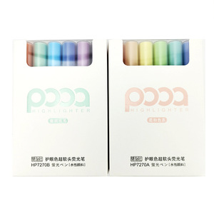 Imple-Juego de rotuladores de gran capacidad para estudiante, 6 paquetes de bolígrafos creativos de colores soleados y suaves, protección para los ojos - Product Image 5