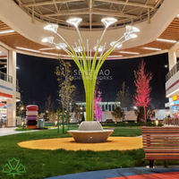 Senzhao Maßgefertigte Gartenskulpturen Outdoor Große Baumlampe Möbel LED-Motivbeleuchtung