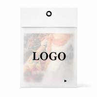 Étiquettes suspendues personnalisées pour vêtements de mode, avec logo sur mesure, givrées et translucides, pour boutiques élégantes et minimalistes