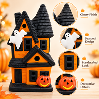 Ornement décoratif d'Halloween OEM ODM, maison effrayante, décoration de fête, emballage personnalisé, article cadeau