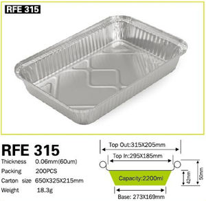 Molde para pasteles de papel de aluminio duradero de 13 ''x 9'' x 2'' - Product Image 3