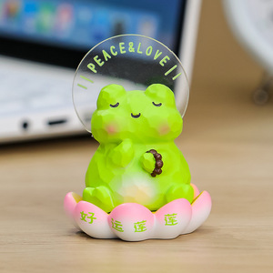 Estatuas de Resina de Animales Adorables con Base de Loto, Decoración para el Hogar, Regalo, Artesanía Artística - Product Image 3