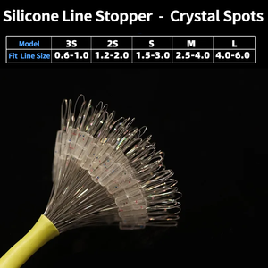 Lot de 100 perles ovales transparentes en silicone haute résistance pour la pêche en rivière, lac, pêche à la <span class=keywords><strong>carpe</strong></span>, équipement de pêche, stoppeurs de ligne - Product Image 2