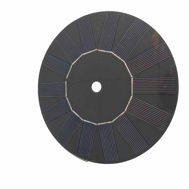 2.1w 350mA 6v a Lot Round Solar Panel 1pcs Black Fibreglass Pet for Fountain Spring