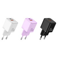 PD Gan30W Chargeur mural de haute qualité à deux ports de type C USB 33W pour accessoire de téléphone portable