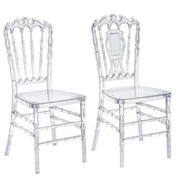 Chaises empilables en plastique acrylique transparent pour événements, chaises de mariage en résine Chiavari, autres chaises de mobilier commercial