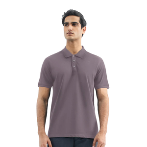 Chemise polo de golf pour homme 100% coton, manches longues, unie, décontractée, couleur unie, brodée, douce - Product Image 2