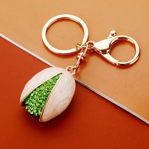 Llavero de lujo con diamantes, llavero de <span class=keywords><strong>comida</strong></span>, llavero de pistacho realista con incrustaciones de diamantes de imitación, accesorios, dijes para bolso, colgante, regalo para mujer - Product Image 2