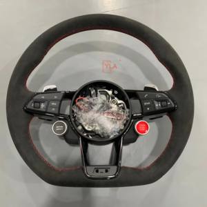 Volant de direction personnalisé pour <span class=keywords><strong>Audi</strong></span> A6 C8 <span class=keywords><strong>RS</strong></span> avec palettes de changement de vitesse - Product Image 3