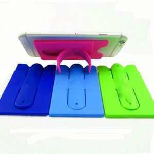 Custom Promotion Stylish U Style Slap Silicone Wallet Credit Card Mobile Phone Holder for All Phones - Product Image 4