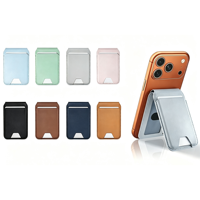Nouveau Porte-cartes Magnétique Mince 2026, Plusieurs Couleurs Disponibles, Charnière Métallique Pliable, Support Téléphone Multi-Angles pour iPhone 12-18 Pro Max