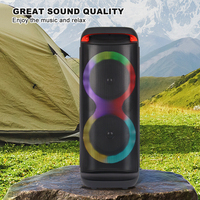 Enceinte Bluetooth sans fil extérieure double 8 pouces Sing-e ZQS8828X, haute puissance, pour karaoké et soirées