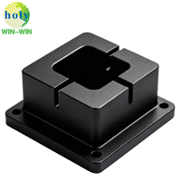 Composant en aluminium usiné sur mesure par CNC, usinage par étincelage électroélectrique, boîtier à cavité interne en étoile, finition anodisée sablée noire