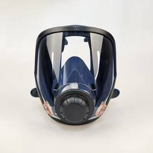 قناع غاز كيميائي أزرق أصلي من السيليكون يغطي الوجه بالكامل، جهاز تنفس لرش الطلاء - Product Image 6