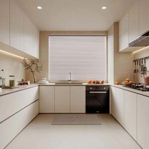 ตู้ครัวไม้อัดดีไซน์ยุโรปทันสมัยสีดำสั่งทำพิเศษ พร้อมฮาร์ดแวร์คุณภาพสูง - Product Image 2