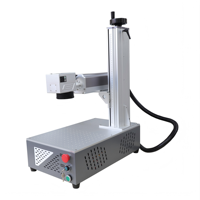 Marqueur laser à fibre 20W 30W 50W pour marquage de logos métalliques, source laser IPG Max, Galvo EZCAD programmable, refroidissement par air, haute précision