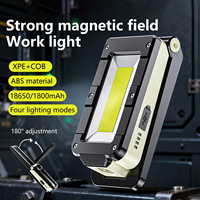 Lampe de travail LED rechargeable multifonctionnelle, rotative à 180 degrés, pliable, lampe de travail COB portable, lampe magnétique de poche pour extérieur