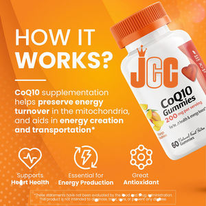 Supplément Quotidien CoQ10 Gummies Coenzyme Q10 Gummies Ubiquinol pour Femmes Hommes Soins de la Peau Soutien Immunitaire et Énergétique Gummies <span class=keywords><strong>CQ10</strong></span> - Product Image 3