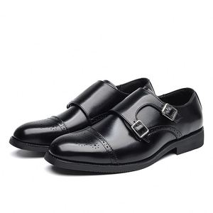 Chaussures habillées décontractées en cuir de haute qualité pour hommes, souples et confortables, à bout pointu, style Oxford, élégantes pour le bureau et les affaires, grandes tailles - Product Image 2
