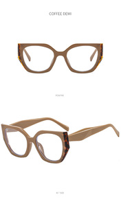 Montatura per Occhiali da Vista 9711 <span class=keywords><strong>Multicolore</strong></span> Stile Cat Eye per Donna, Anti Luce Blu, Design Vintage alla Moda - Product Image 6