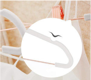 Cao Cấp 15.6 Inch Rose Gold Móc Nhung Áo Khoác Và Quần Móc Bó Điều Chỉnh Khoảng Cách Cho Bất Kỳ Chiều Rộng - Product Image 2