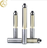 Arden Flush Trim Router Bit padat Router Bit 1/4*3/8*1/2 alat pertukangan Flush pemangkasan Bit dengan bantalan
