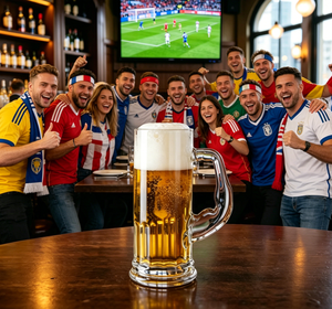 Factory Wholesale Restaurant Muscle Arm Beer <strong>Mug</strong>, Factory Direct 600ml Large Capacity Glass Stein for Banquets &amp; Events - Product Image 1