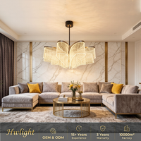 Luminaire suspendu décoratif en cristal à motif floral créatif, à spectre complet, pour la protection des yeux, idéal pour villa, chambre et hall d'entrée