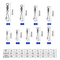 Mousqueton pivotant robuste avec anneau en forme de 8 pour la pêche en mer multi-usages - Matériel métallique